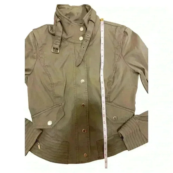 White House Black Market Cropped Military Jacket Size 4 - Picture 10 of 12